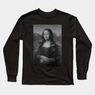 Monna Lisa Changes Expression Interactive Red&Blue Filter T-Shirt Long Sleeve T-Shirt